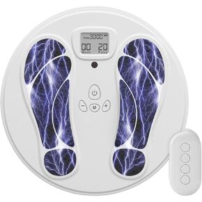 Foot Massager for Neuropathy, Rechargeable TENS & EMS Foot Circulation Stimulator with Remote Control, 10 Mode, 50 Intensities, Effective Foot Pain Relief, NO FSA or HSA Eligible