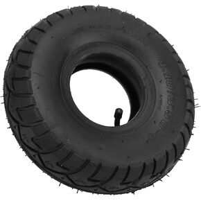 4.10/3.50‑4 Tire and Tube, Rubber 10 Inch Outer Tyre and Inner Tube with Bent Valve for Hand Trucks Trolleys