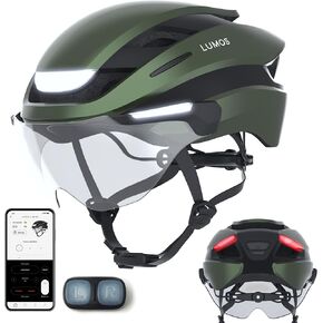 Lumos Ultra E-Bike Smart Helmet | NTA 8776 Certified | Front & Rear LED Lights | Retractable Face Shield | App Controlled | EBike, Scooter, Cycling, Bicycle | Adults, Men Women