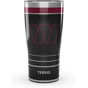 Tervis Traveler NFL Washington Commanders - Night Game Triple Walled Insulated Tumbler Travel Cup Keeps Drinks Cold & Hot, 20oz, Stainless Steel