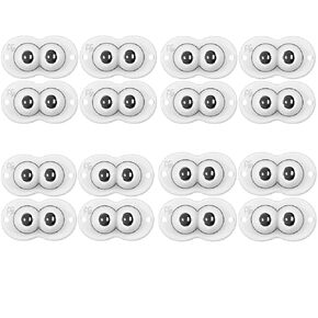 16 Pcs Self Adhesive Pulley Universal Wheels Stainless Steel Pulley Mute Ball with Sticky Paste Mobile Pulleys Storage Wheels for Small Furniture Household Storage Box Cupboard