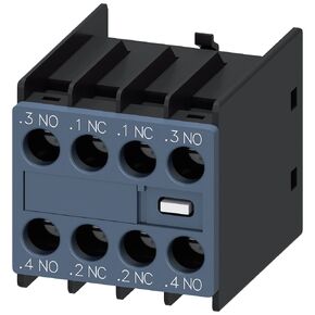 FURNAS ELECTRIC CO 3RH2911-1FA22 Auxiliary Switch, Screw Terminal, Size S00 and S0, 2NO/2NC, Replacement for 3RH1911-1FA22, IP20, Front Mount