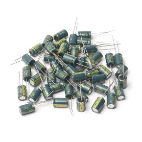 Fielect 80Pcs Aluminum Radial Electrolytic Capacitor 10uF 250V Low ESR Green 10uF 250V 8x12mm High Ripple Current,Low Impedance for TV, LCD Monitor, Radio, Stereo, Game
