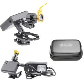 DY-013 5W Headlamp Head Light Clip-on Type with Optical Filter for Binocular Loupes Magnifer and Eyeglasses Adjustable Brightness Adjustable Angle