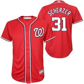 Max Scherzer Washington Nationals NBA Kids Youth 8-20 Red Alternate Player Jersey