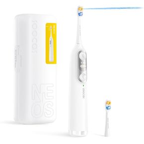Soocas NEOS II - Sonic Electric Toothbrush and Water Flosser, Cordless Oral Irrigator, Electric Toothbrush for Adults, Portable Water Flosser, Superior Plaque Removal, Pearl White