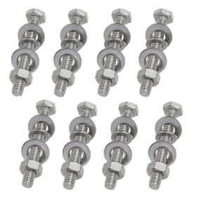 yukata 304 Stainless Steel Mark mounting Hardware u-Channel Sign Post Bed Frame Bolts Hexagon Bolt Traffic Sign Hardware Bed Frame Hardware -8 Sets