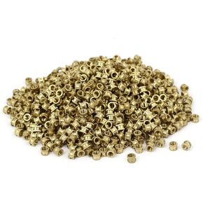 uxcell M3x3mmx4.1mm Brass Female Threaded Knurl Insert Embedded Nut Fastener 1000pcs