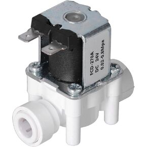 3/8in Water Electric Solenoid Valve Quick Connector Normally Closed Water Inlet Switch Plastic Electric Solenoid Valve (DC24V)