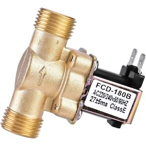 AC 220v Water Valve 1/2 inch, NPT Brass Electric Solenoid Valve Normally Closed, Solid Brass, Direct Acting, Magnetic Valve For Water Control