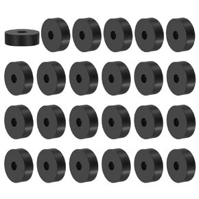 PATIKIL Multi Purpose Rubber Spacer, 24 Pcs 0.3"ID x 1.2"OD x 0.4"T Neoprene Round Anti-Vibration Isolation Pads Isolator Rubber Bushings Spacer Washer for HVAC Bolts Car Accessories