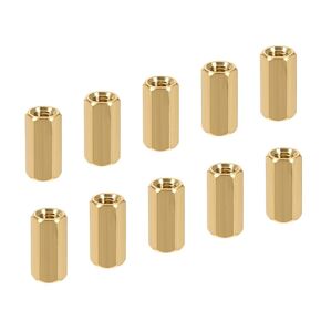 YOKIVE 10 Pcs M5 Spacers, Brass Hex PCB Standoffs Nuts, Keep Height Consistent, Great for Motherboard, Circuit Board, Electronics (Gold Tone, 15mm)