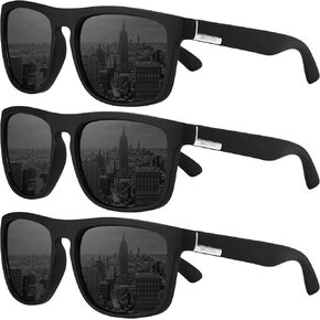 Arjien Polarized Sunglasses Men UV Protection Square Mens Sun Glasses Driving Fishing Golf Running Beach Essentials for Men
