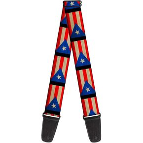 Buckle-Down Guitar Strap Puerto Rico Flag Weathered 2 Inches Wide