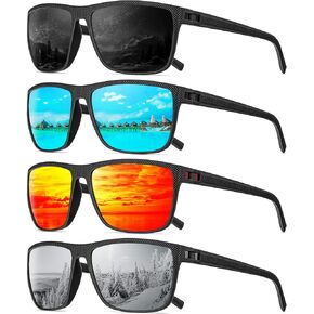 Polarized Sunglasses-Men-Women Mens Sunglasses: Classic Sun Glasses with UV Protection Driving Fishing Golf 4 Packs