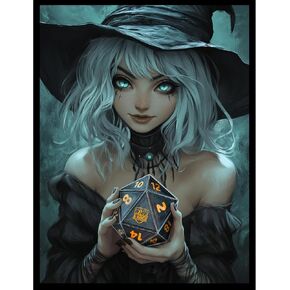 MTG Magic The Gathering (D20 Witch) - 100ct Matte TCG Card Art Sleeves by Ai Armor