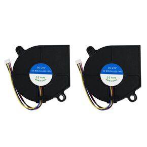 2PCS Adventurer 5M/5M Pro Fan Hotend Heatsink Fan 5015 DC 24V Print Head Fan Blower Fan Extruder Hotend Fan Replacement Brushless Cooling for Flashforge 3D Printer Accessories
