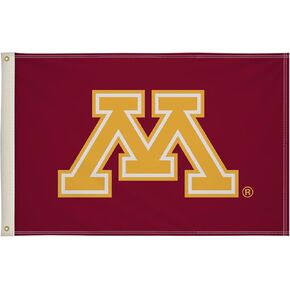 Minnesota Golden Gophers College Sports Printed Flag - NCAA Licensed - Nylon - 2' x 3' School Banner (Maroon, Gold, White)