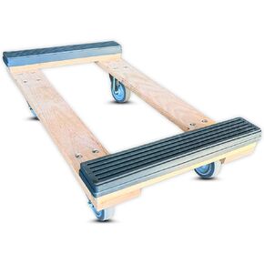 WindyCity Hauler Dolly – 18" x 32" Heavy-Duty Chicago Style Oak Dolly with 5" Thermo Rubber Wheels, 1000 lbs Capacity, Gray Non-Marking End Caps - Made in USA