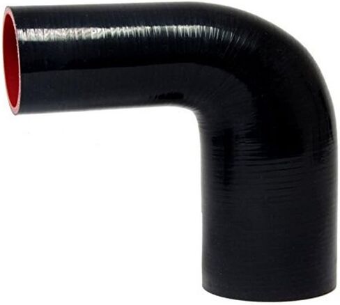 HPS 1-3/4" - 2-1/4" ID, 45 Degree Silicone Elbow Reducer Coupler Hose, High Temp 4-ply Reinforced, Black in Saudi Arabia