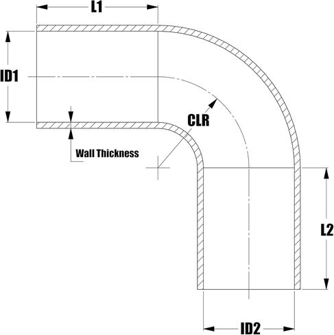 HPS 1-3/4" - 2-1/4" ID, 45 Degree Silicone Elbow Reducer Coupler Hose, High Temp 4-ply Reinforced, Black in Saudi Arabia