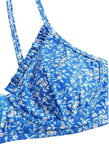 ZAFUL Women's Underwire Bikini Floral High Cut Bikini Set V-Wired Two Piece Swimsuit Bathing Suit in Saudi Arabia