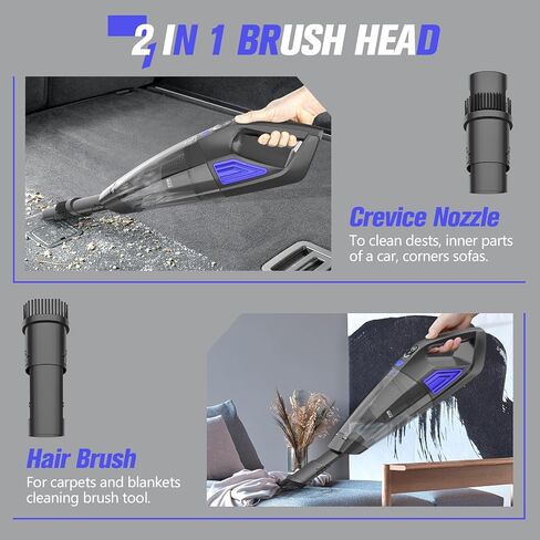 Handheld Vacuum Cordless Cleaner,Powerful Portable and Dust Buster Hand Vcauum Rechargeable with Large-Capacity Battery for CarPetOfficeHome in Saudi Arabia
