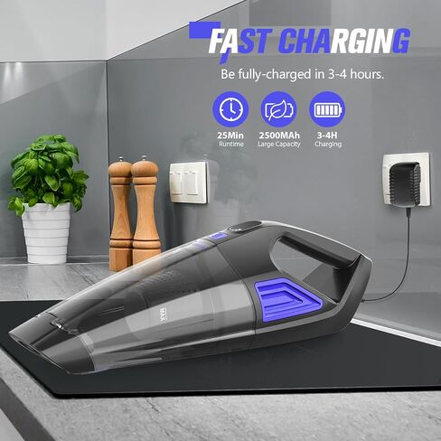 Handheld Vacuum Cordless Cleaner,Powerful Portable and Dust Buster Hand Vcauum Rechargeable with Large-Capacity Battery for CarPetOfficeHome in Saudi Arabia