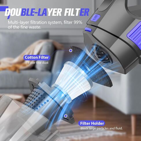 Handheld Vacuum Cordless Cleaner,Powerful Portable and Dust Buster Hand Vcauum Rechargeable with Large-Capacity Battery for CarPetOfficeHome in Saudi Arabia