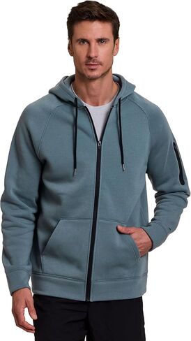 RBX Active Men's Hoodie with Zipper Pocket, Fleece Sweatshirt for Men Cotton Blend Zip Up Hoodie Jacket with Pockets in Saudi Arabia