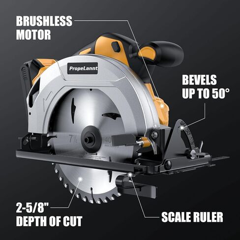 Cordless Circular Saw for Makita 18V LXT Li-ion Battery, Electric Circular Saw with 7-1/4-Inch Blade, 5000 RPM, 0-50 Degree Bevel Capability, Power Circular Saws (No Battery). in Saudi Arabia