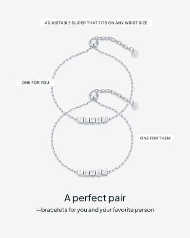 PAVOI 14K Gold Plated Friendship Matching Adjustable Bracelets for Women | Gold Best Friends Bracelet Set | BFF ILYSM Bracelet Pack in Saudi Arabia