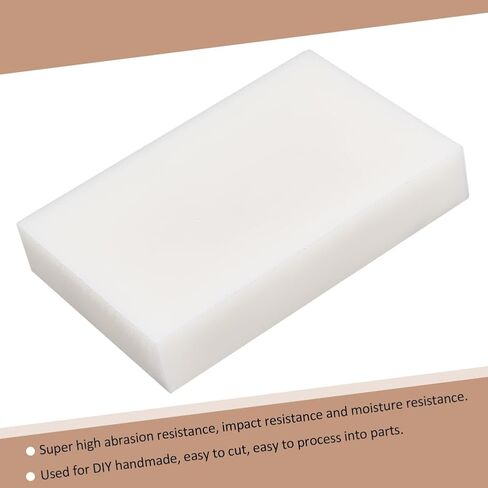 Benecreat 2 ورقة HDPE ورقة عالية الكثافة ، 4.55x2.95 بوصة من البولي إيثيلين عالي الكثافة أبيض للهواء في الهواء الطلق ، الصناعة المنزلية ، الحرف اليدوية ، سمك 0.8 بوصة in Saudi Arabia