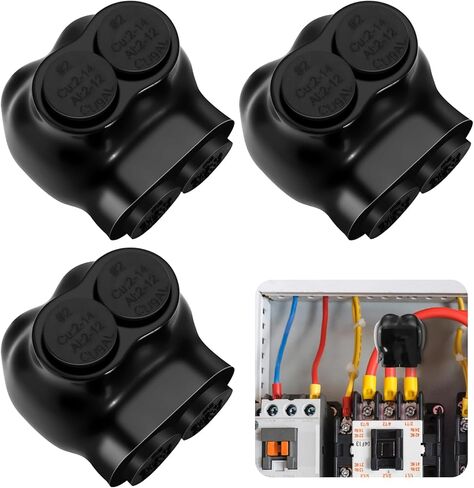 3 PCS موصلات متعددة الكابلات المعزولة 2 منفذ إدخال واحد موصلات معزولة معزول موصل توصيل الطاقة الكهربائية موصلات سلك مملوءة مسبقا (نطاق سلك 2-14AWG) in Kuwait