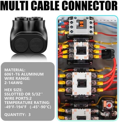 3 PCS موصلات متعددة الكابلات المعزولة 2 منفذ إدخال واحد موصلات معزولة معزول موصل توصيل الطاقة الكهربائية موصلات سلك مملوءة مسبقا (نطاق سلك 2-14AWG) in Kuwait
