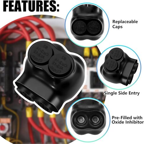 3 PCS موصلات متعددة الكابلات المعزولة 2 منفذ إدخال واحد موصلات معزولة معزول موصل توصيل الطاقة الكهربائية موصلات سلك مملوءة مسبقا (نطاق سلك 2-14AWG) in Kuwait