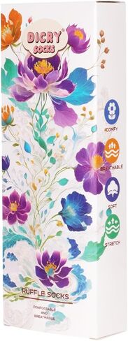 جوارب نسائية ذات كشكشة كبيرة من Dichry بأساور دوارة من الدانتيل المزدوج (مقاس 9-11) in Kuwait