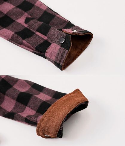 Cromoncent Mens Casual Flannel Shirts Long Sleeve Western Plaid Shirt with Double Chest Pockets,Orange Dark Gray,Large in Saudi Arabia