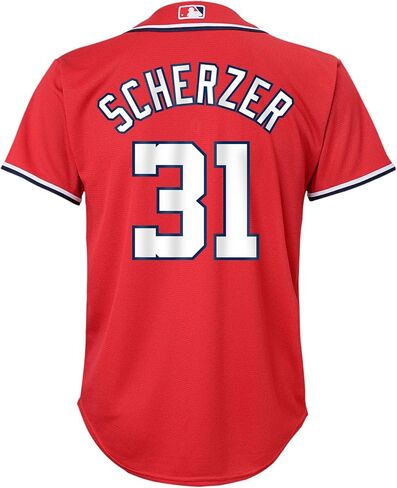 Max Scherzer Washington Nationals NBA Kids Youth 8-20 Red Alternate Player Jersey in Saudi Arabia