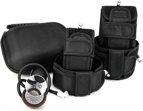 BFR Blood Flow Restriction Bands Complete Set, no Weight Lifting Required, Precision Pump to Apply Precise Pressure, Muscle Training, Suitable for arm and Leg Occlusion Training, Compact Suitcase in Saudi Arabia