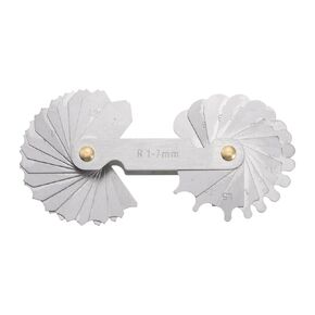 HARFINGTON R1-7 Radius Gauge Alloy Steel Radius Fillet Gauge Portable Concave Convex Measuring Tool for Tool and Die Makers Check