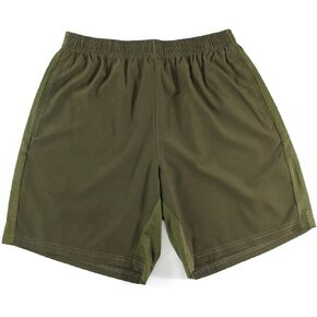 Men's Athletic Workout Shorts for Men 7 inch Sports Shorts with Zipper Pocket Green1,X-Large