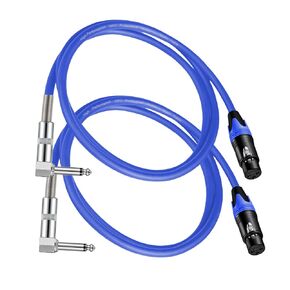 XLR Female to 1/4 TS Right Angle,1/4 TS Right Angle to XLR Female Micphone Cable, for Micphone Mixer、Instruments (2PACK / 3.3 FT)