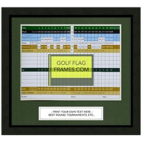 11x10 Black Golf Scorecard Frame, Moulding blk-001, Green Mat (holds up to 6x8 card); card not included