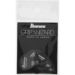 Ibanez PA16MRG-BK Grip Wizard Series Rubber Grip Pick 0.8mm Black 6 Pack