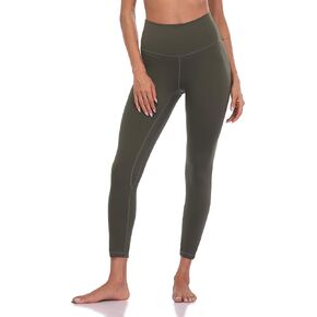Colorfulkoala Women's Buttery Soft High Waisted Yoga Pants 7/8 Length Leggings (M, Olive Green)