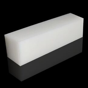 High-Density Polyethylene (HDPE) Plastic Block 2" x 3" x 6",HDPE Plastic Tapping Block for Machining,Home Improvements,DIY Projects (White)