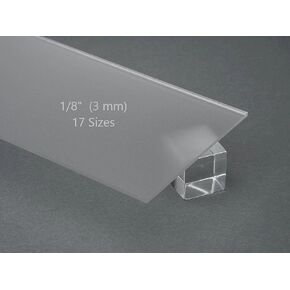 DistinctAndUnique Frosted (16" x 24") Acrylic Plexiglass Sheet 1/4" (6 mm) Thick Easy to Cut Plastic Plexi Glass with Protective Paper for Signs, Privacy Screen, DIY Display Projects