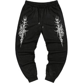 SHENHE Men's Graphic Drawstring Jogger Track Pants Loose Athletic Sports Sweatpants Streetwear