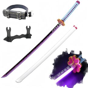 LED Light Up Sword Sword mitsuri Sword 41 inches Anime Sword Original Anime Texture mitsuri Cosplay-Full Kit with Sword Stand and Belt